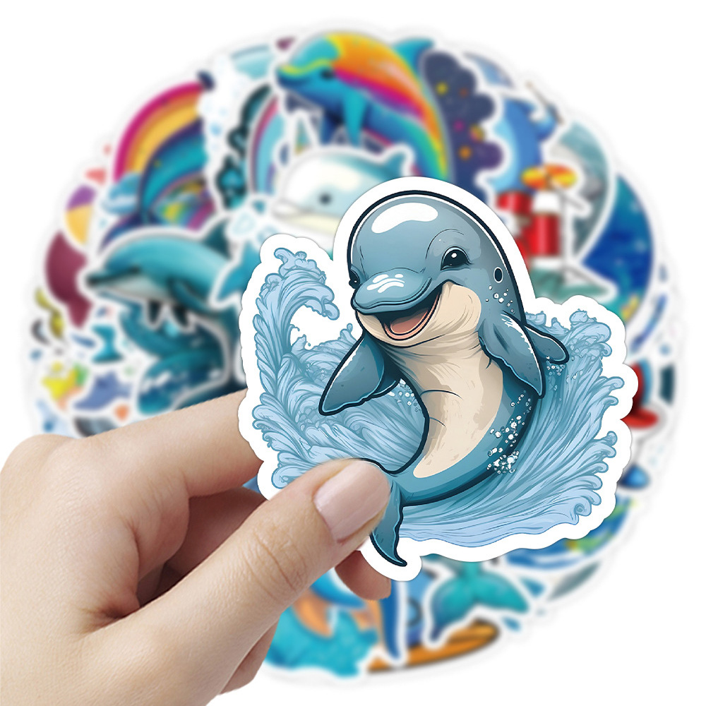 Phone Cases Wholesale - 10/30/50 Stück Niedliche Delfin Meerestier Aufkleber