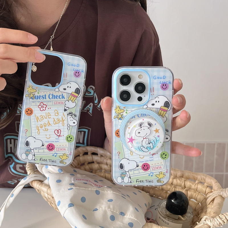 Phone Cases Brown - Niedliche Cartoon Snoopy Charlie Brown Magnetische