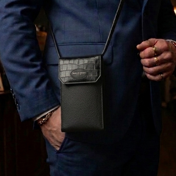 Phone Cases Wholesale - Premium Luxus Echtleder-Umhängetasche für Herren, Etui,