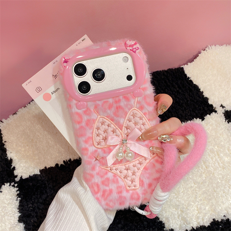 Phone Cases For Iphone 17 - Luxuriöse Leopardenmuster-Plüsch-Handyhülle für iPhone 17 Air