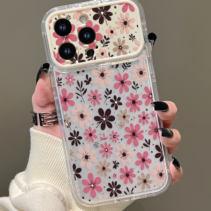 Phone Cases Brown - Cottagecore Pastellrosa Braun Ditsy Kleines Blumenmuster