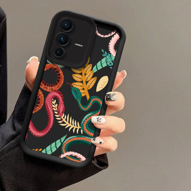 Vivo V40 - Luxus-Schlangenmuster-Handyhülle für Vivo V70 FE V60