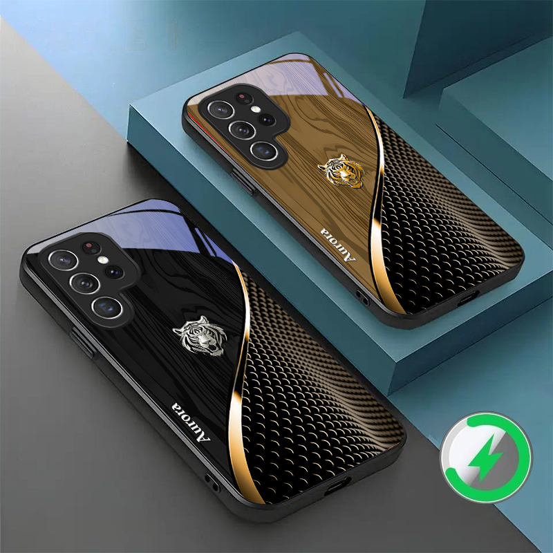 Phone Cases Brown - Niedliche Goldene Tiger-Braune Handyhülle für Samsung